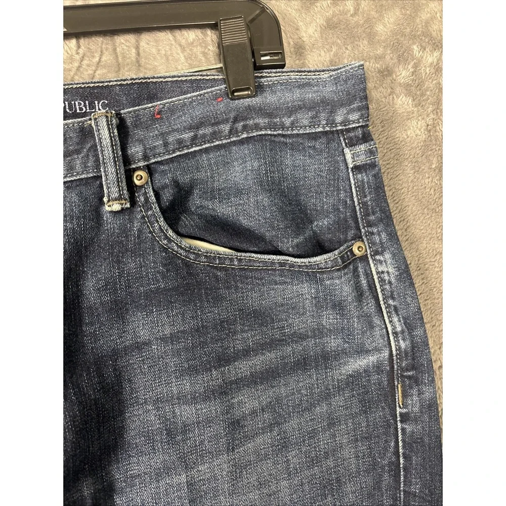Banana Republic Relaxed Fit Jeans Mens 34x30 Dark Wash Blue Denim Straight Leg